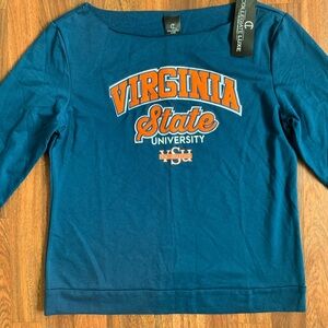 Virginia State | VSU ARCH | NAVY Ladies Off-the-Shoulders Top size S/M NWT!